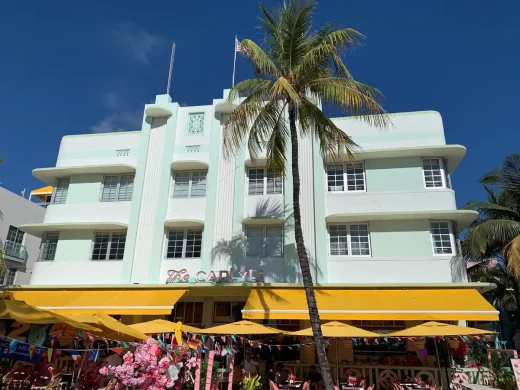 Miami Beach Art Deco building on Ocean Drive