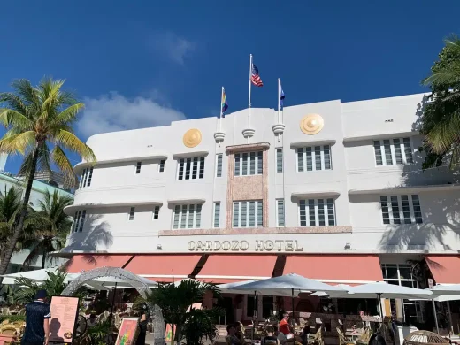 Miami Beach Art Deco building on Ocean Drive