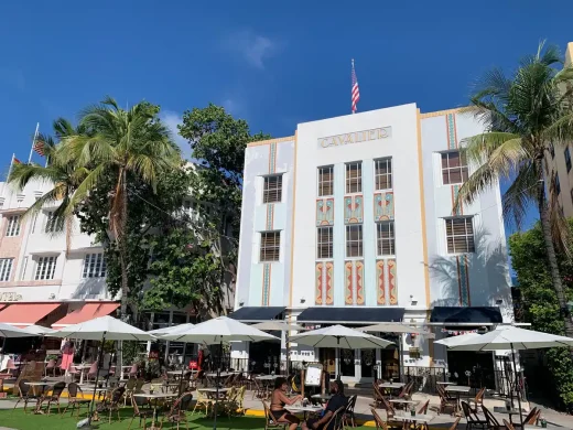 Miami Beach Art Deco building on Ocean Drive