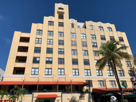 Miami Beach Art Deco building on Ocean Drive