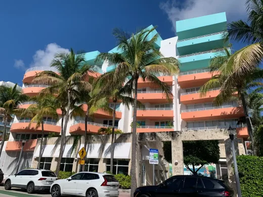 Miami Beach Art Deco building on Ocean Drive