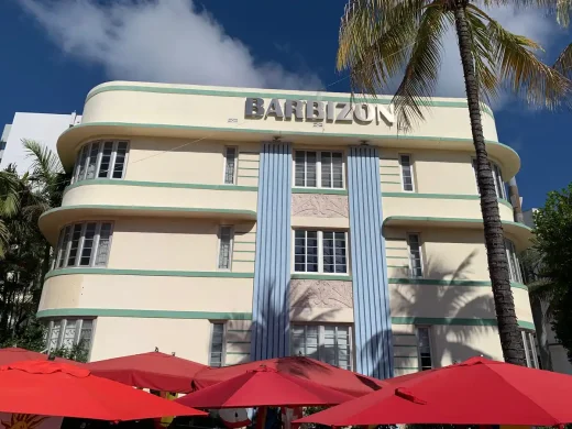 Miami Beach Art Deco building on Ocean Drive