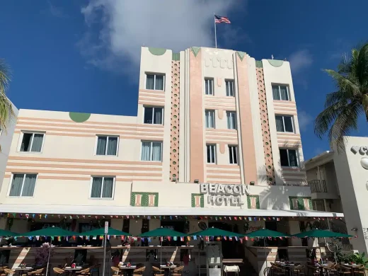 Miami Beach Art Deco building on Ocean Drive