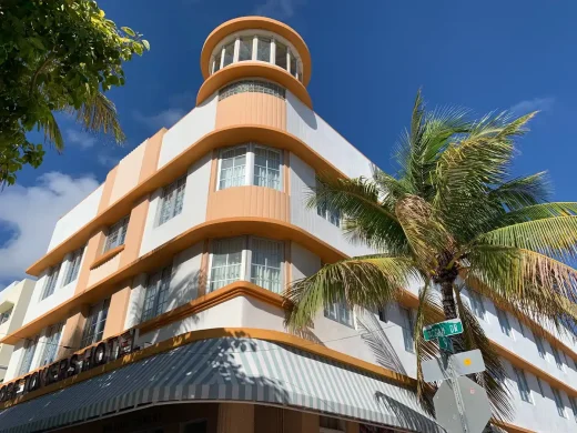 Miami Beach Art Deco building on Ocean Drive