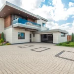 Modern driveway ideas: contemporary home approach