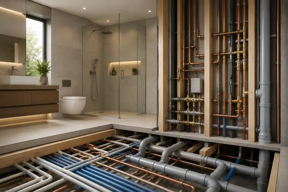 Modern plumbing systems in residential building design