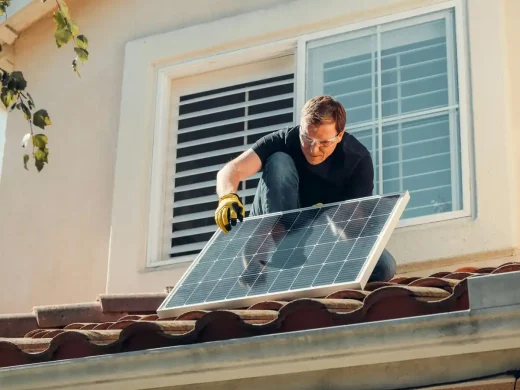 Scotland house solar panel roof work