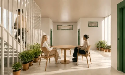 Sustainable affordable housing prototype with shared kitchens