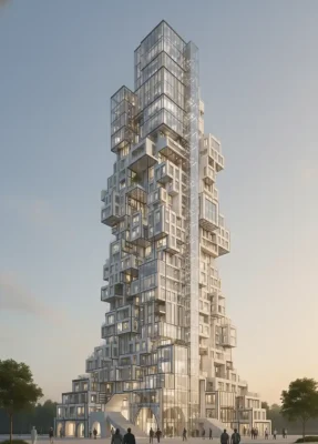 Swarmism modern tower building design
