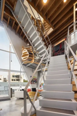 Stairs at 513 Grand Blvd, Venice, Los Angeles, California, USA