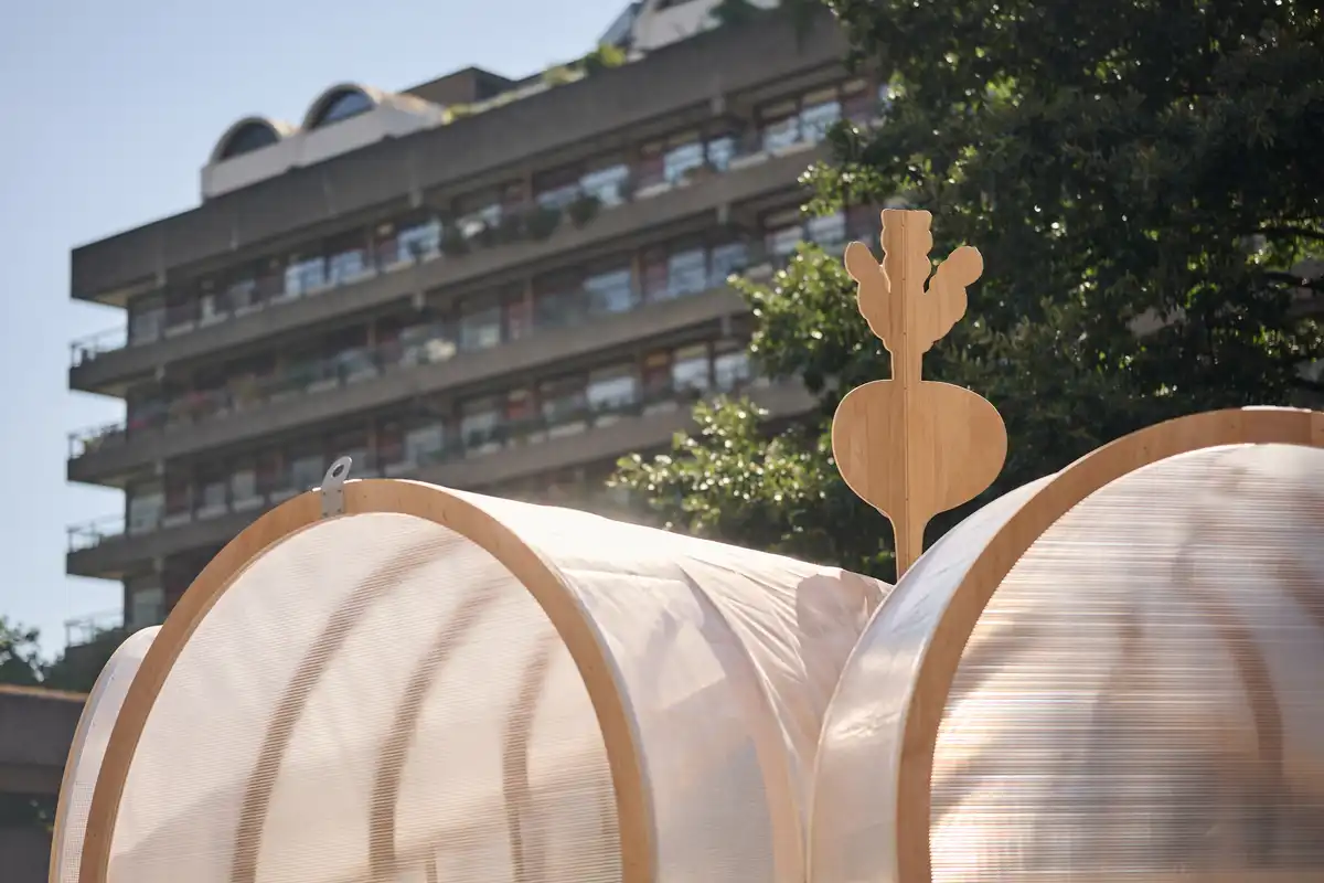 Greenhouse Pavilion Barbican London building design