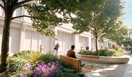 Hans Crescent Knightsbridge public realm refurb London, UK