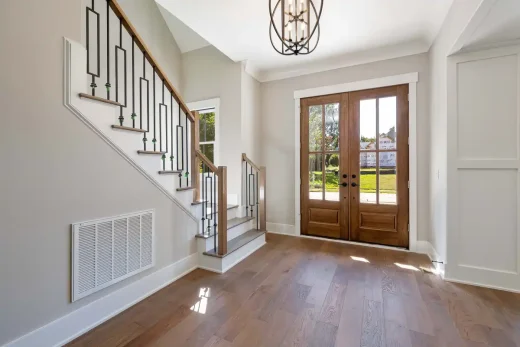 Home hardwood flooring installation work