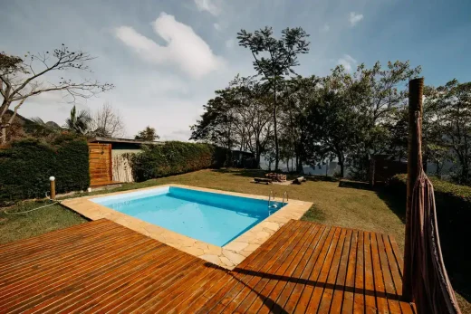 House swimming pool cover garden