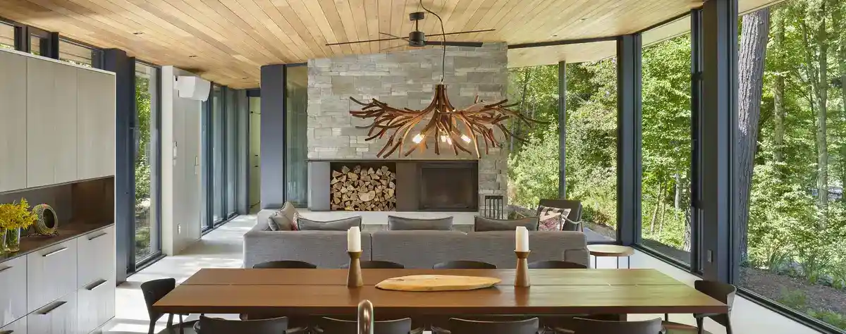 Percy Lake Cottage, Ontario home interior design, Canada