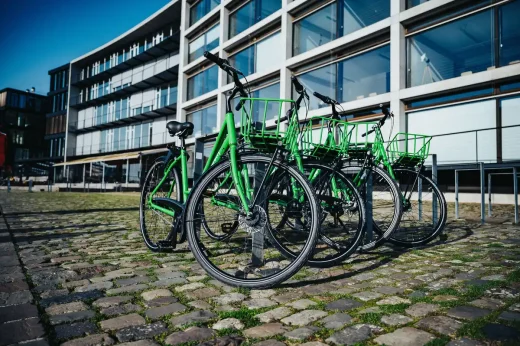 Safe public space bicycle locking stands