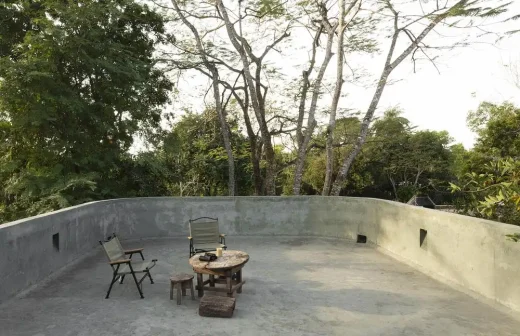 The Green Brutalist Grotto Yucatán Mexico yard