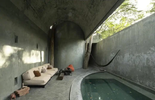 The Green Brutalist Grotto Yucatán Mexico residence
