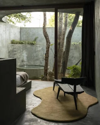 The Green Brutalist Grotto Yucatán Mexico residence