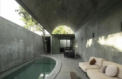 The Green Brutalist Grotto Yucatán Mexico yard