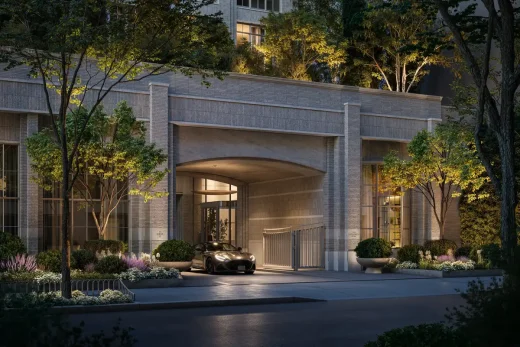 The Greenwich Spire condominium building entrance lobby