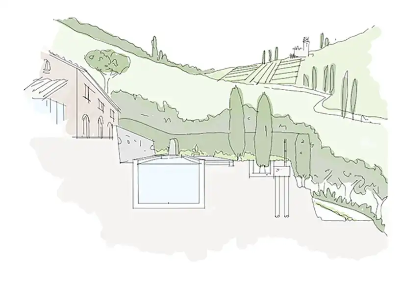 Tuscan Sustainable Swimming Pool Italy